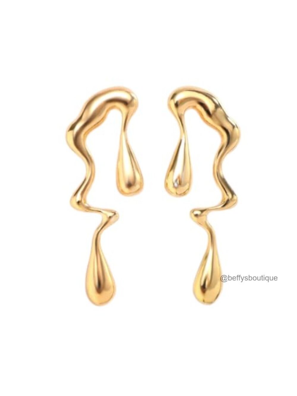 Irregular WaterDrop Stainless Steel Drop Earrings Statement Minimalist Women